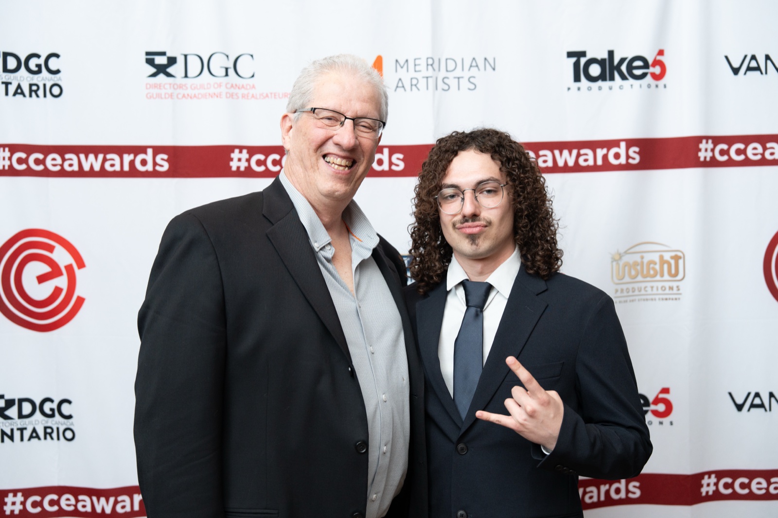 Gabriel Oliveira with his professor Didier Kennel at the CCE Awards